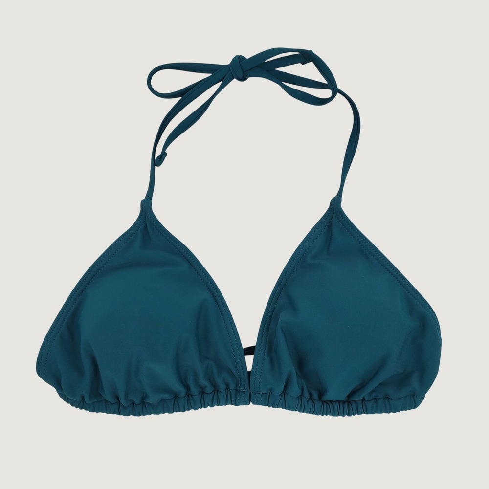 Holipick Triangle Bikini Top Size Medium Teal Blue Halter Tie Adjustable Padded